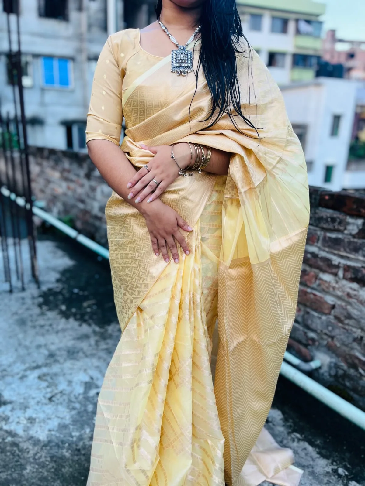 ✨ প্রিমিয়াম টিস্যু শাড়ি