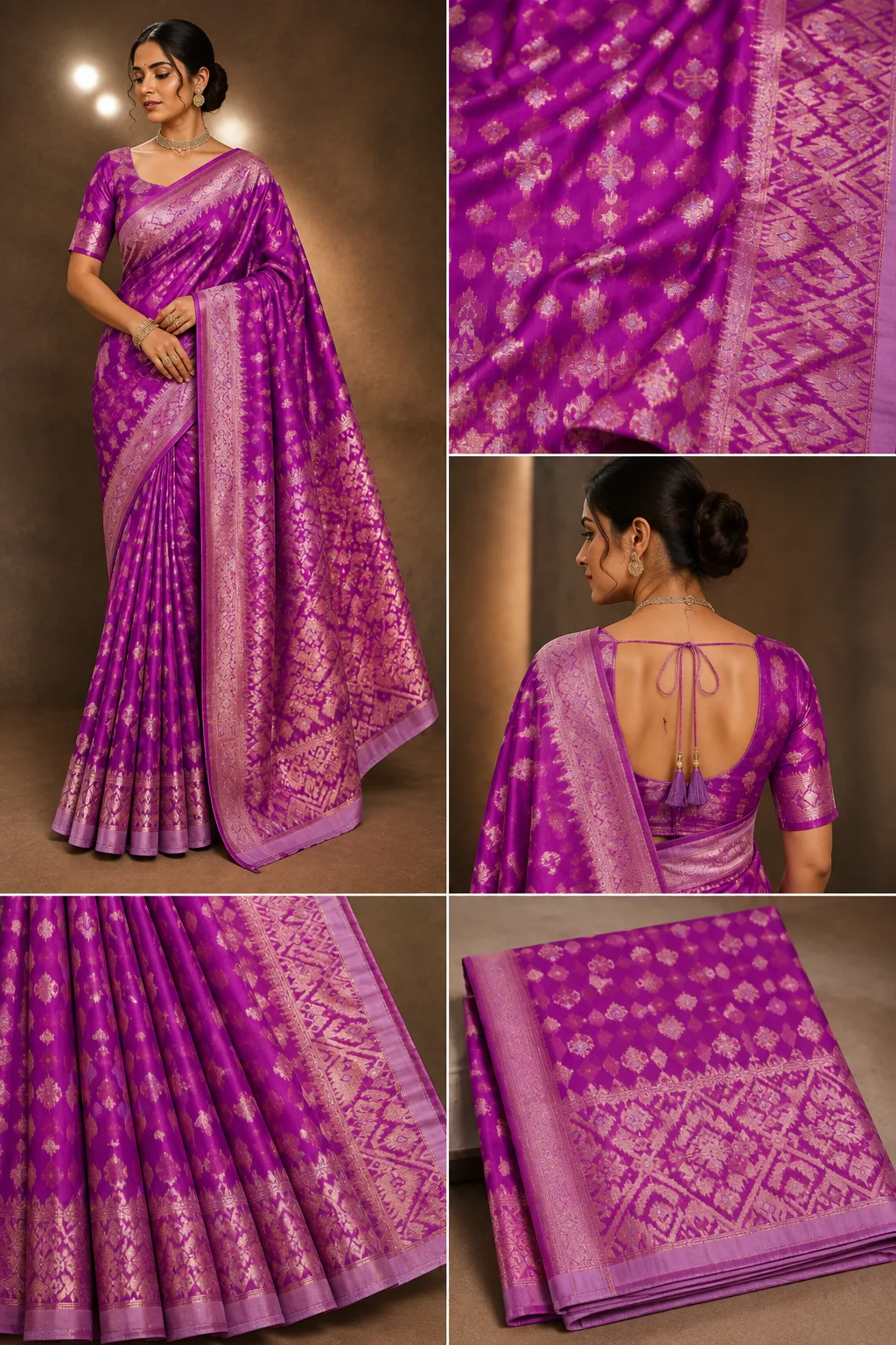 ✨ Premium Jamdani Silk Saree