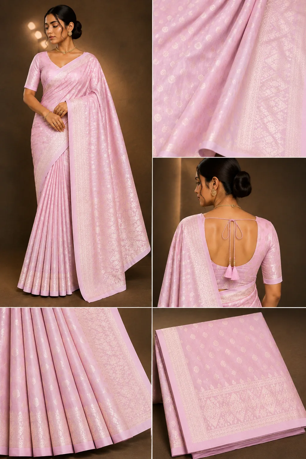 ✨ Premium Jamdani Silk Saree
